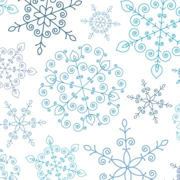 Vector winter background with snowflakes Stock Illustration