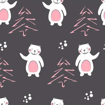Vector. Winter Christmas and New Year seamless patterns. Stock Illustration