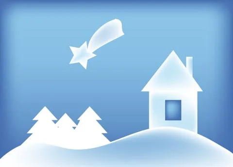 Vector winter landscape Stock Illustration