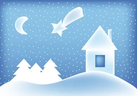 Vector winter landscape Stock Illustration
