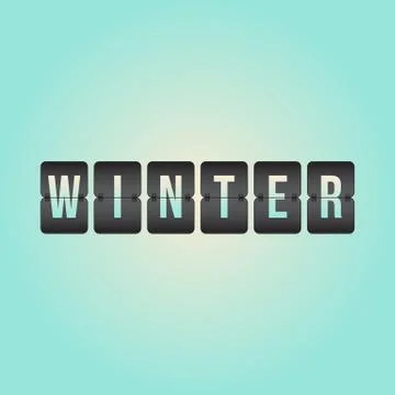 Vector Winter Scoreboard, blue, white and black symbol isolated on background Stock Illustration