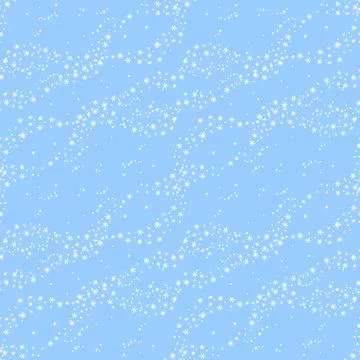 Vector winter seamless background with blizzard, snowfall. Hand drawn doodle  Illustrazione stock