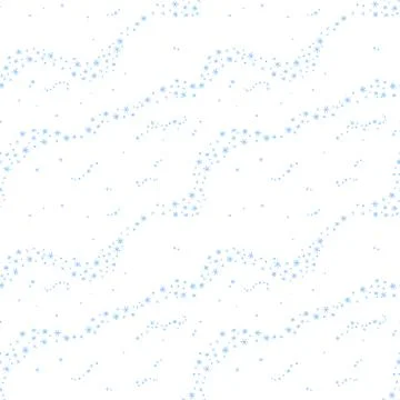 Vector winter seamless background with blizzard, snowfall. Hand drawn doodle  Illustrazione stock