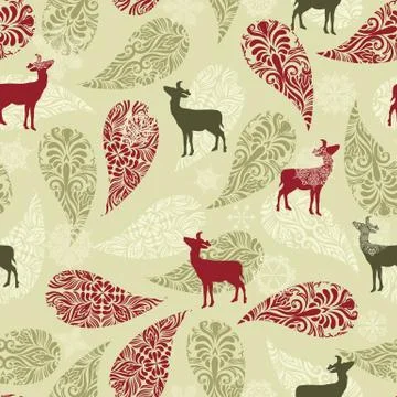 Vector winter seamless pattern Stock Illustration