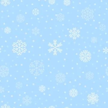 Vector winter snow light seamless pattern Stock Illustration