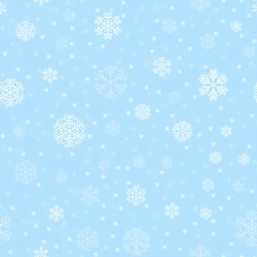 Vector winter snow light seamless pattern Stock Illustration