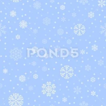 Vector winter snow light seamless pattern Ilustraciones de archivo