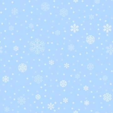 Vector winter snow light seamless pattern Illustrazione stock