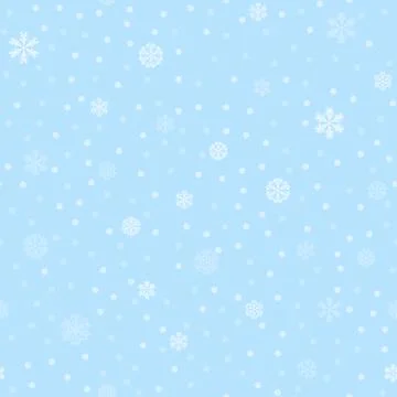 Vector winter snow light seamless pattern Stock Illustration