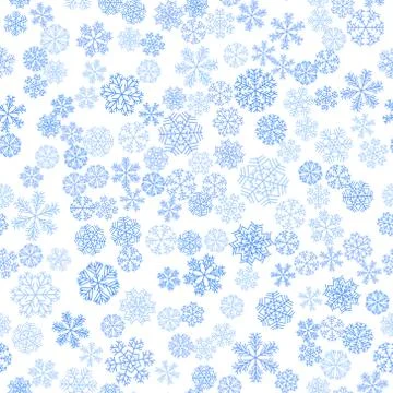 Vector winter snow light seamless pattern Stock Illustration