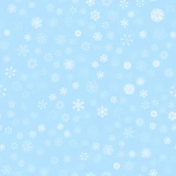 Vector winter snow light seamless pattern Stock Illustration