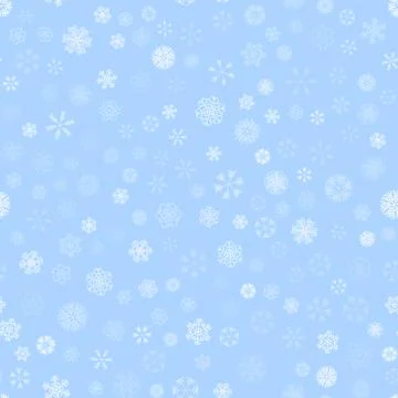 Vector winter snow light seamless pattern Stock Illustration