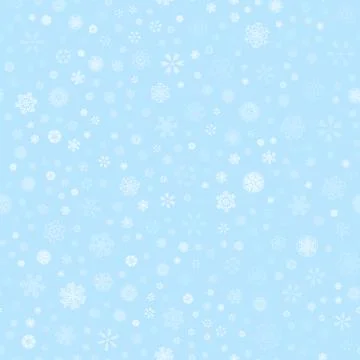 Vector winter snow light seamless pattern Stock Illustration
