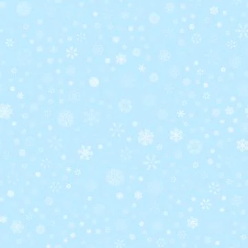 Vector winter snow light seamless pattern Stock Illustration