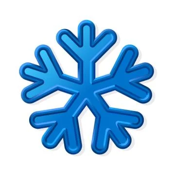 Vector winter volume snowflake Stock Illustration