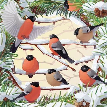 Vector winter xmas wonderland Stock Illustration