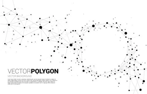 Vector Wireframe polygonal lines Connect dot Geometric sphere. Concept of Net Stock Illustration