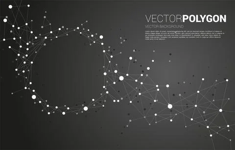 Vector Wireframe polygonal lines Connect dot Geometric sphere. Concept of Net Stock Illustration