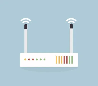 Vector Wireless Network Router Icon Stock Illustration