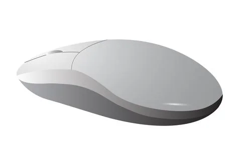 Vector of wireless simple computer mouse, Isolated on White Illustrazione stock