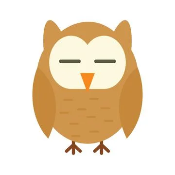 Vector wisdom owl in flat style 스톡 일러스트