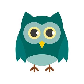Vector wise owl in flat style Stock Illustration