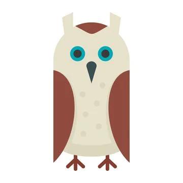 Vector wise owl in flat style Stock Illustration