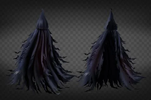 Vector witch costume, grim reaper fancy dress Stock-Illustration