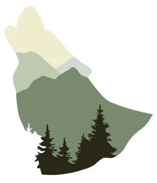 Vector Wolf Animal Illustrazione stock