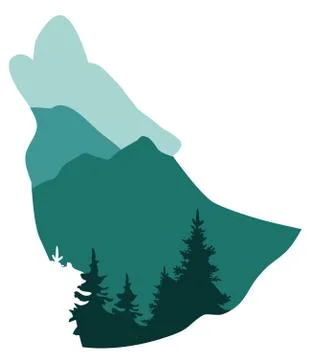 Vector Wolf Animal Illustrazione stock