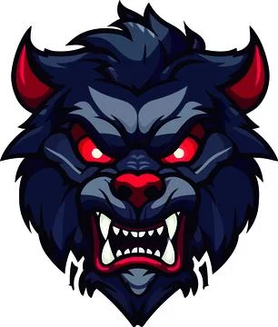 Vector wolf esport mascot design illustration Stock Illustration