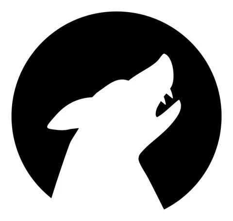 Vector Wolf Flat Icon Image 스톡 일러스트
