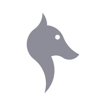 Vector wolf in golden ratio style. Editable illustration Stock Illustration
