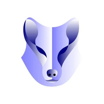 Vector wolf in gradient style. Digital art Illustrazione stock