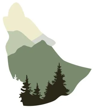 Vector wolf howling Illustrazione stock