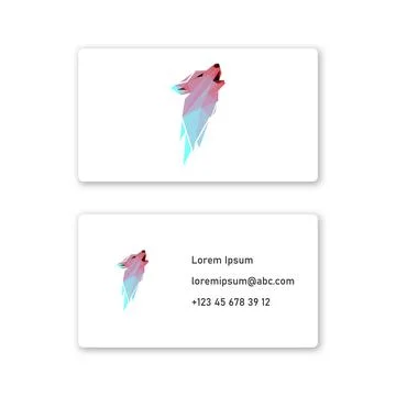 Vector wolf in low poly style . Editable illustration Stock Illustration