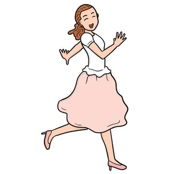 Vector of woman dancing Stock Illustration
