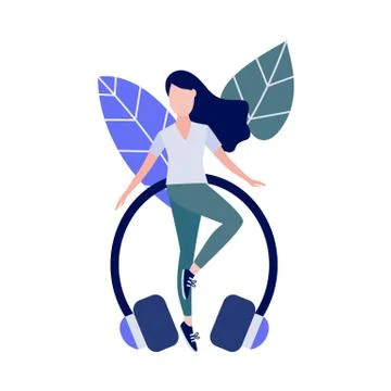 Vector woman doing stretch exercise 스톡 일러스트
