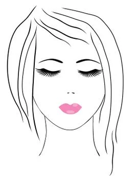 Vector Woman Face Illustrazione stock