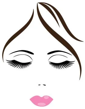 Vector woman face Stock Illustration