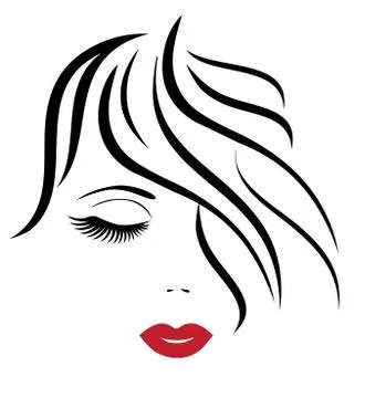 Vector Woman Face Illustrazione stock