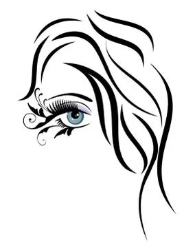 Vector Woman Face Stock Illustration
