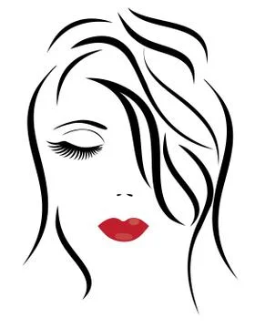 Vector Woman Face Stock Illustration