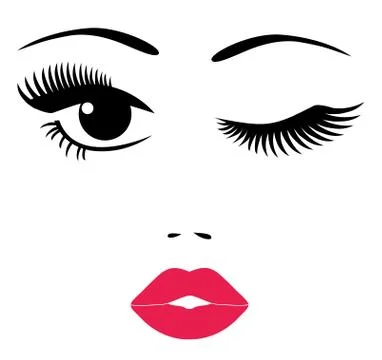 Vector woman face Illustrazione stock