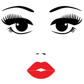 Vector woman face Stock Illustration