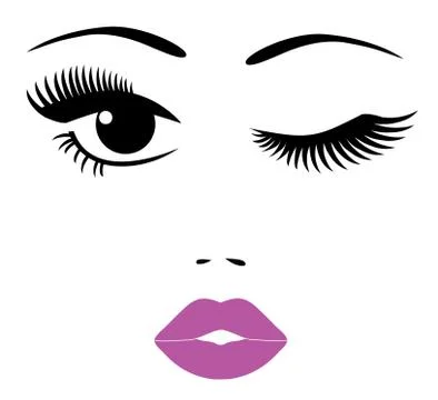 Vector woman face Stock Illustration