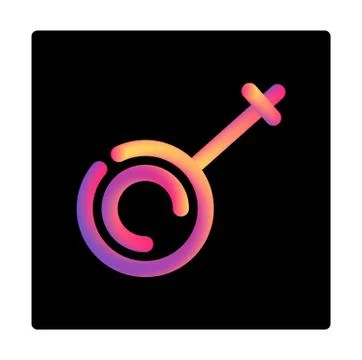 Vector woman gradient liquid icon. Feminism icon sign. Illustrazione stock