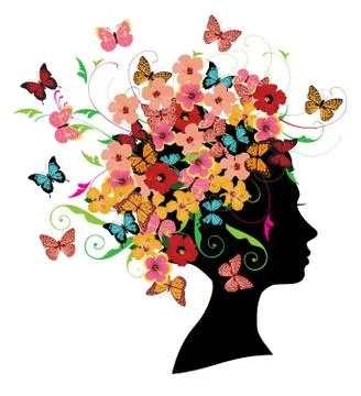 Vector Woman Head Stock Illustration