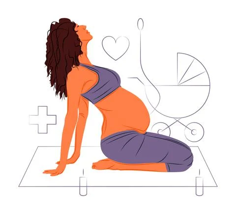 Vector woman in shadow of sharp lines style Stock Illustration