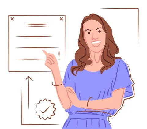 Vector woman in shadow of sharp lines style Stock Illustration